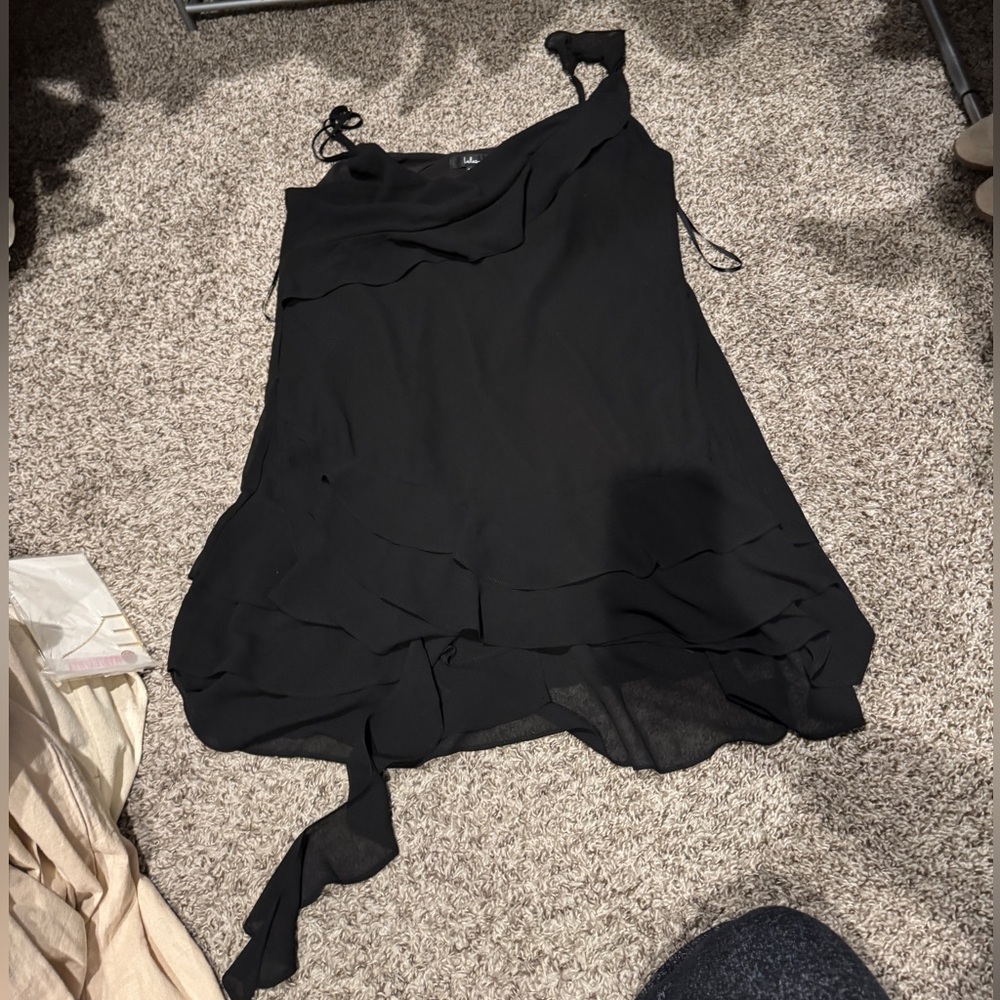 Lulu's Black Ruffled Dress